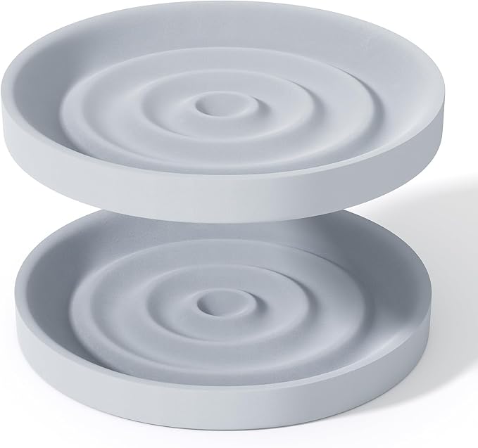 Diatomite Soap Dish, 2 Pack Water Absorbent Stone Soap Dish Holder, Quick Dry by SlowSLog