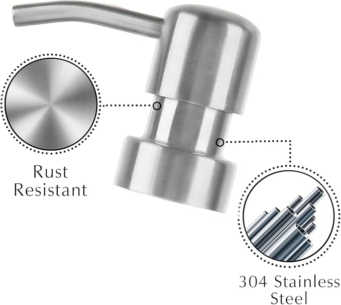Emerson Essentials Soap Dispenser, Dish Soap Dispenser, Soap Bottle Bathroom Set - Image 5
