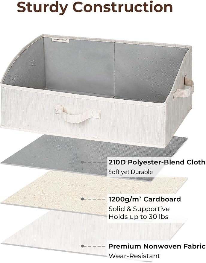 StorageWorks Closet Storage Bins, Trapezoid Organizer Box - Image 6
