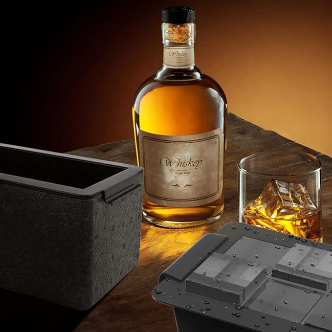 TINANA Upgrade 2 Inch Clear Ice Cube Tray Make 8 Large Square Crystal Clear Ice - Image 5