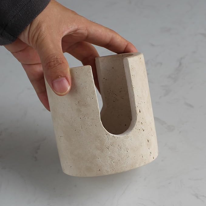 Natural Travertine Sponge Holder - Image 2