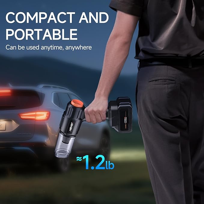 Car Vacuum Portable Cordless, 35000PA High Power Suction & Blower, Cordless - Image 7