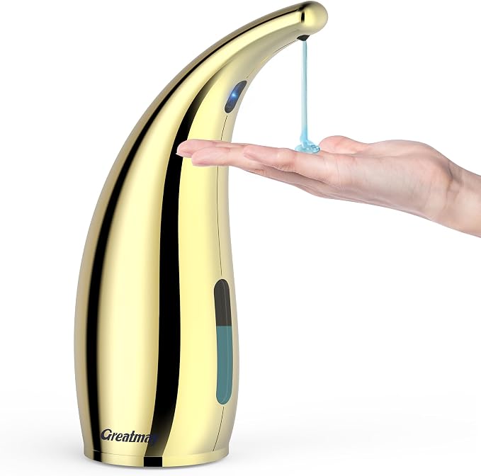 Adjustable Automatic Soap Dispenser Touchless, 4 Adjustable Levels Touchless by Greatmay