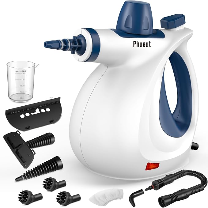 Pressurized Handheld Multi-Surface Natural Steam Cleaner by Phueut