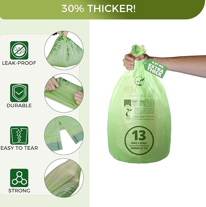 13 Gallon Compostable Trash Bags - Image 7