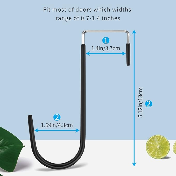 FYY Over the Door Hooks, 8 Pack Door Hangers Hooks - Image 2