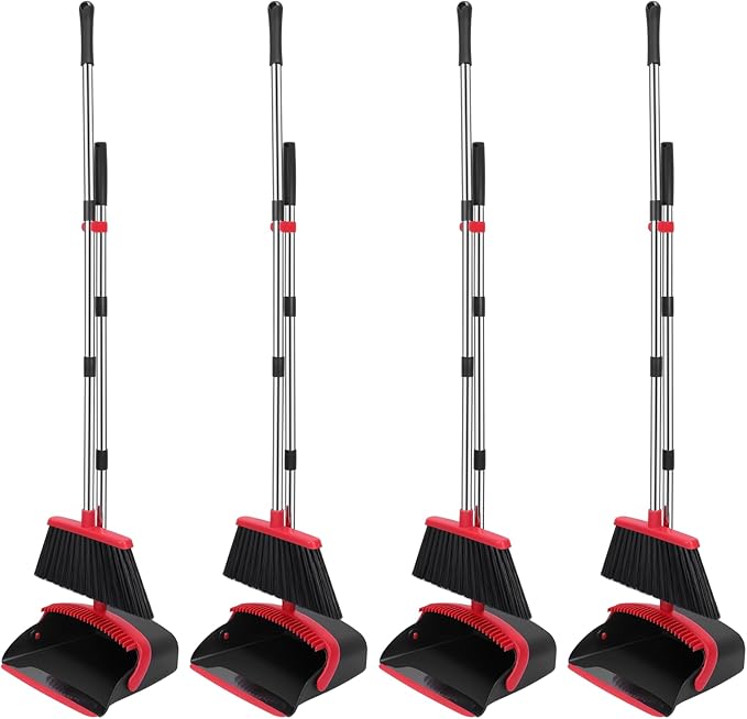 NACENA Broom and Dustpan Set, 52-in Long Adjustable Handle Broom Dustpan Combo by NACENA