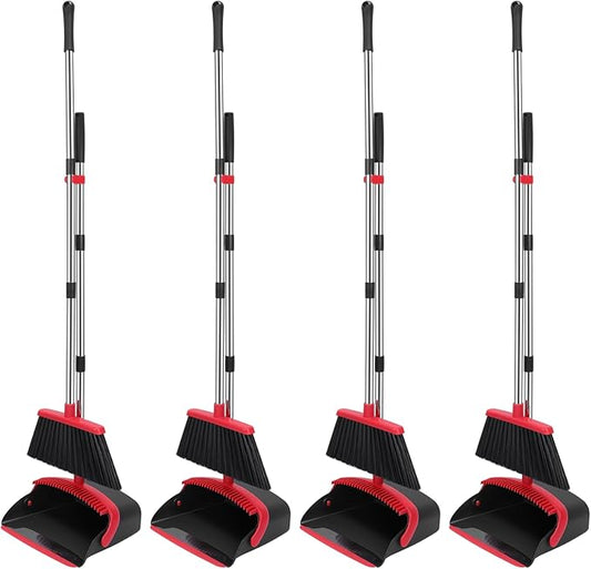 NACENA Broom and Dustpan Set, 52-in Long Adjustable Handle Broom Dustpan Combo by NACENA