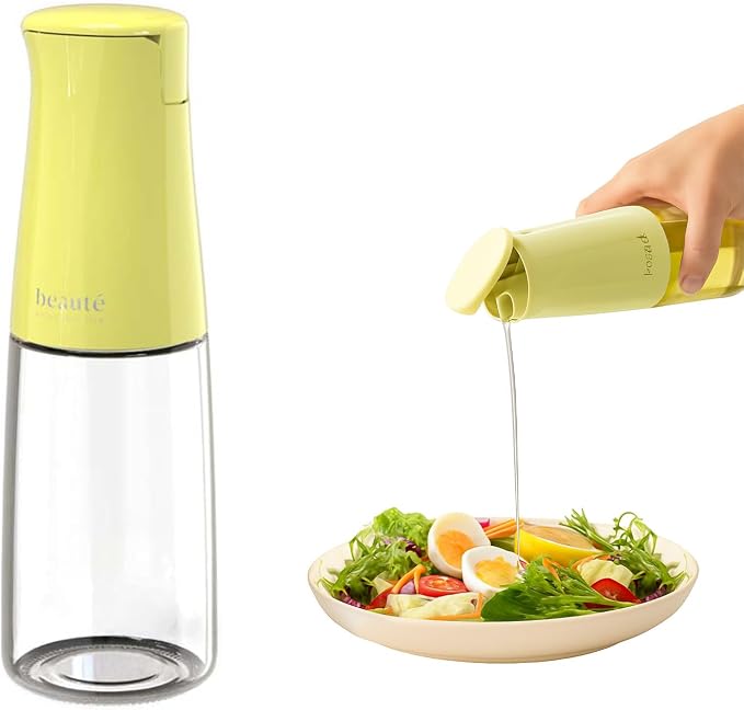 17oz Oil Dispenser for Kitchen, Auto Flip、Non-Drip、Leak Proof, Oil Bottles for by JANSSE