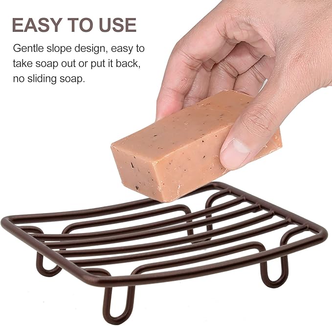 Bar Soap Dish Holder for Shower Bathroom Stainless Steel Rust Proof Self - Image 4