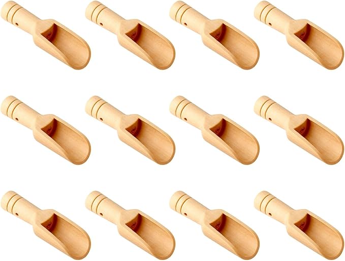 12pcs Mini Wooden Spoons，Mini Bamboo Spoons by Golden+Pearl