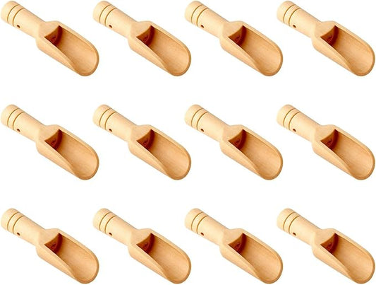 12pcs Mini Wooden Spoons，Mini Bamboo Spoons by Golden+Pearl
