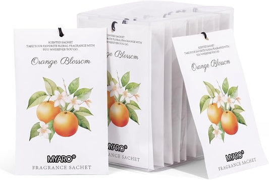 MYARO 12 Packs Orange Blossom Scented Sachets by MYARO