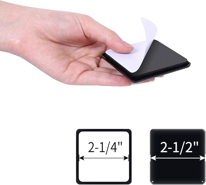 Ezprotekt 2.5 inch Square Self Adhesive Furniture Movers Sliders - Image 2