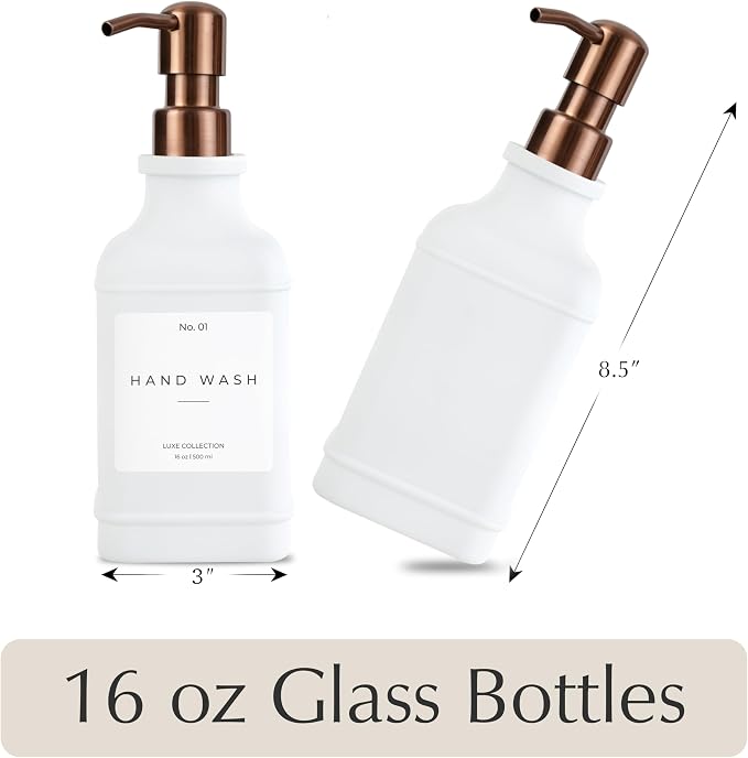Emerson Essentials Soap Dispenser, Dish Soap Dispenser, Soap Bottle Bathroom Set - Image 2