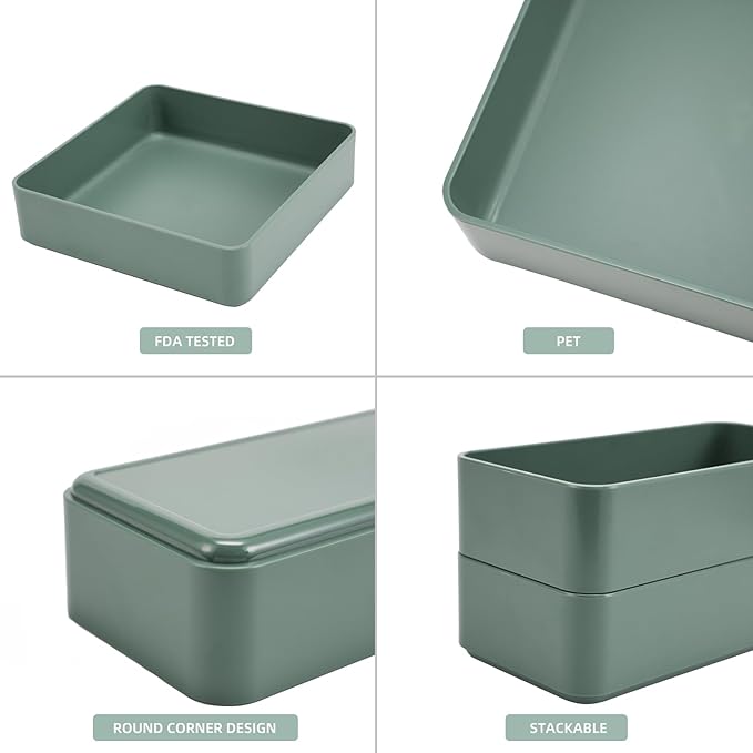 11-Piece Stackable Drawer Organizer Set, Stationery, Utensils in Bathroom - Image 7