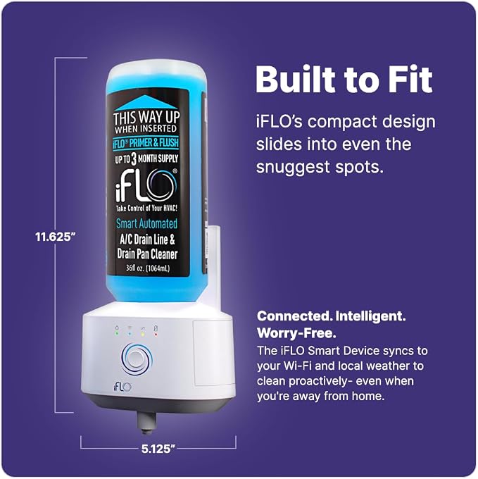 iFLO® Smart A/C Drain Line Cleaner and Drain Pan Cleaner Cartridge, Fast-Acting - Image 6