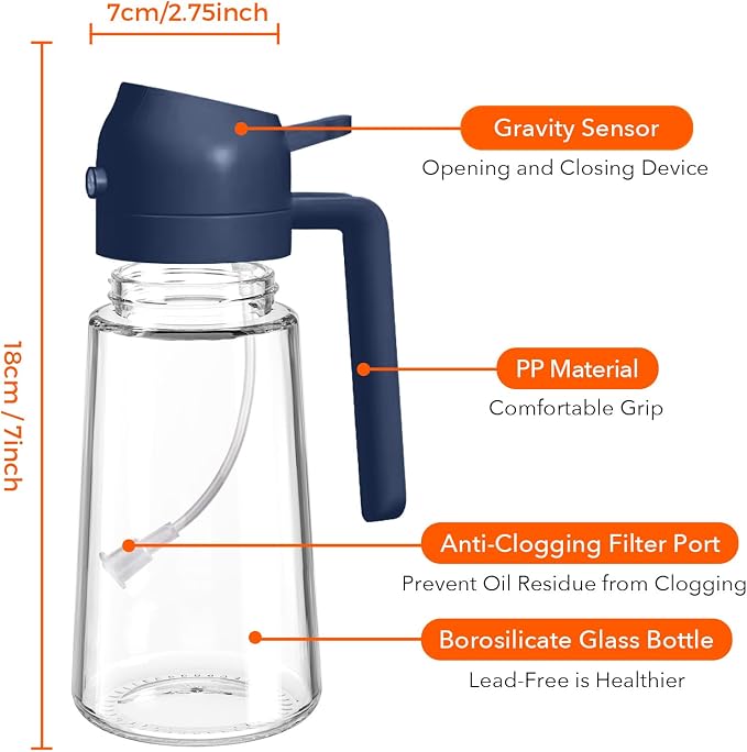 YARRAMATE 16oz/470ml Glass Olive Oil Sprayer - Image 8