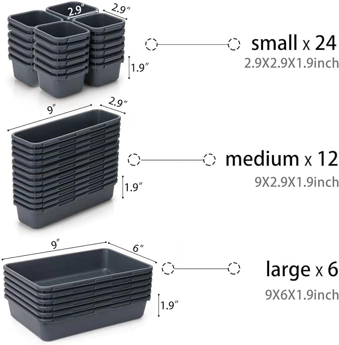 KeFanta 42 Pack Tool Box Organizer Tool Tray Dividers, Rolling Tool Chest Cart - Image 6