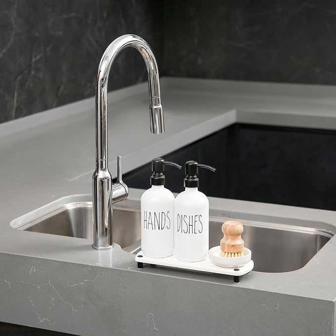 MOMEEMO White Soap Dispenser Set Comes - Image 5