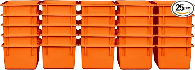 Wood Designs Cubby Storage Bin, Heavy Duty Plastic Containers by Unknown