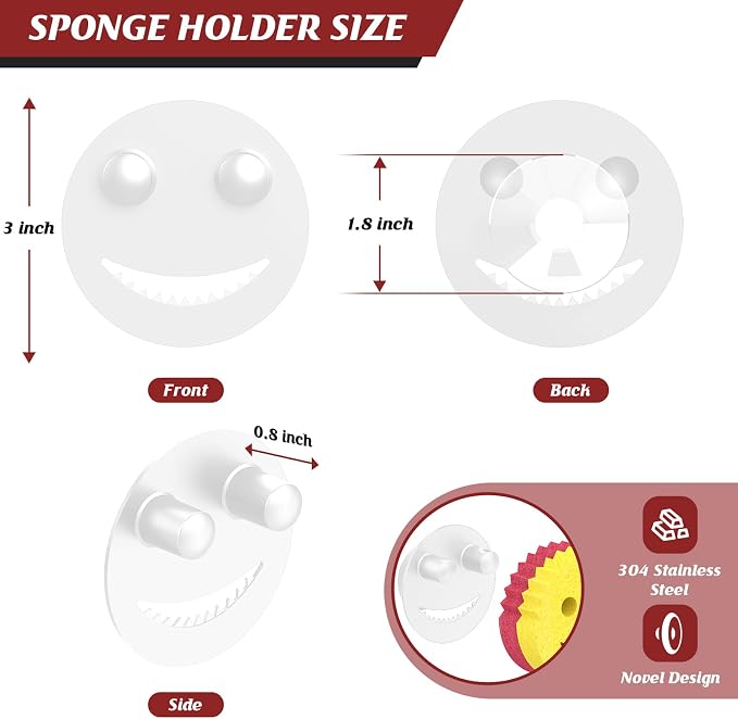Sponge Holder for Kitchen Sink, Sink Caddy Organizer - Image 2
