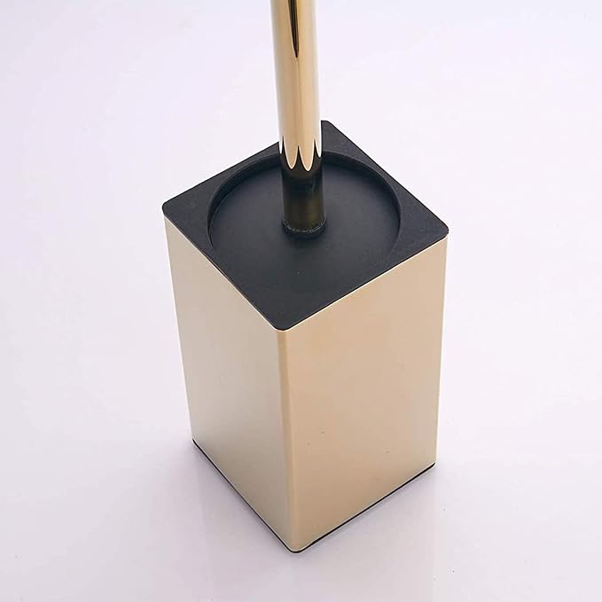 Toilet Brush Holder Stainless Steel 304 Standing Gold Square Toilet Brush Holder - Image 5