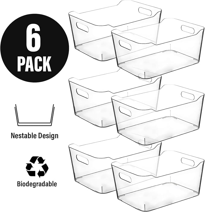 Clear Extra Large Plastic Storage Bins, Pantry Organizers and Storage - Image 6