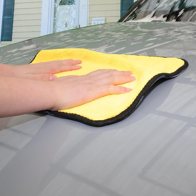 Premium Dual-Sided Microfiber Car Cleaning Towel – 15.5" x 11.8" Scratch-Free - Image 2