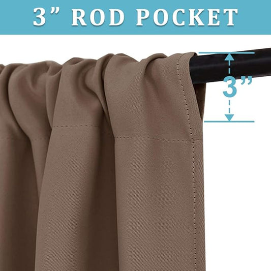 RYB HOME Blackout Curtains 63 inches Long - Image 2