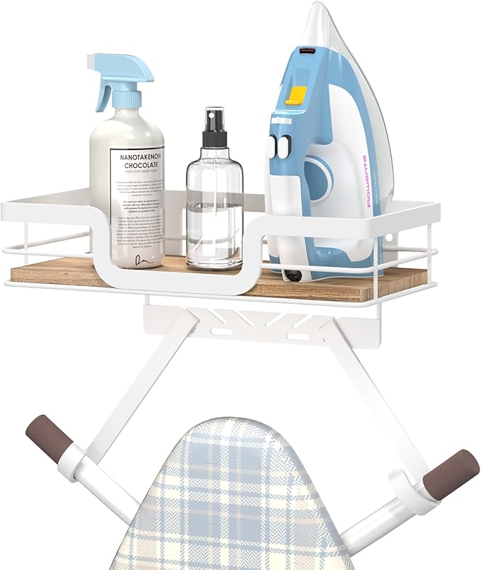 Ironing Board Holder Wall Mount, Laundry Room Organization Storage, T&V Shaped by Awarmhome
