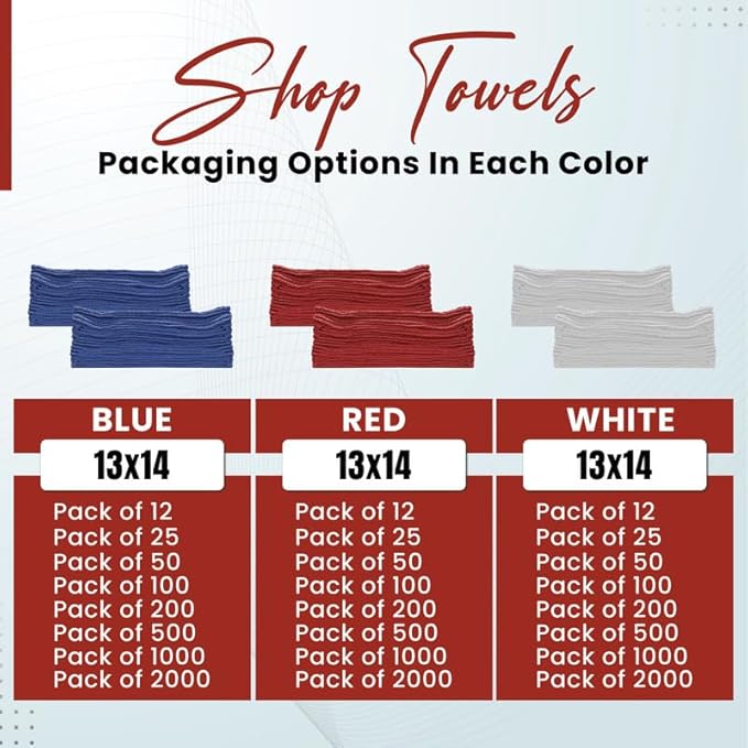 Shop Towels - Bulk Cleaning Towel in a Bag, Mechanic Cotton Wipes - Image 5