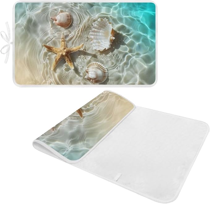 Ironing Mat Thickened Beach Starfish Ironing Blanket Travel Portable Ironing - Image 2