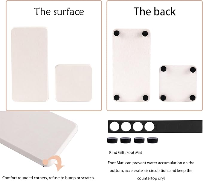 Set of 4 Water Absorbent Diatomite Coasters, Diatomaceous Earth Kitchen Soap - Image 4