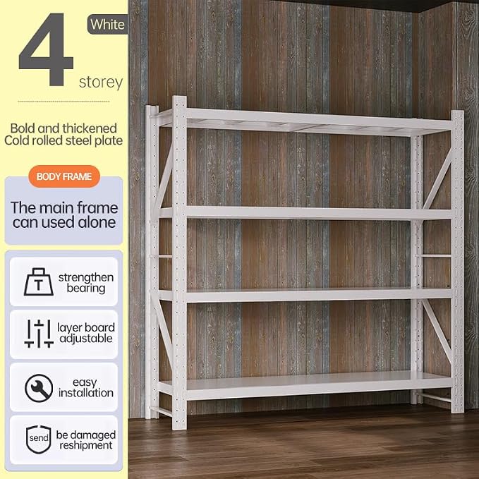 Storage Shelves Heavy Duty, Metal Garage Shelving Units, 4 Tier Storage Rack - Image 3