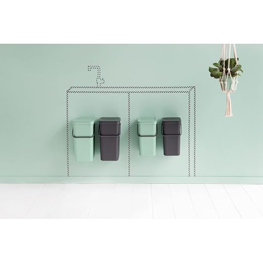 Brabantia Sort & Go Built-in Cupboard Recycling Cans Double Door Mounted Trash - Image 8