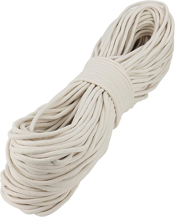 SOUJAP 328 Feet Cotton Clothesline Rope, 1/4 Inch White Cotton Clothesline Rope by Unknown