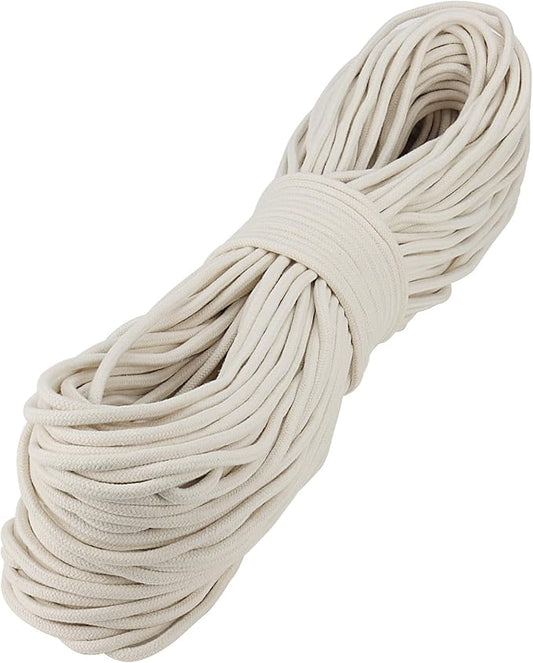 SOUJAP 328 Feet Cotton Clothesline Rope, 1/4 Inch White Cotton Clothesline Rope by Unknown