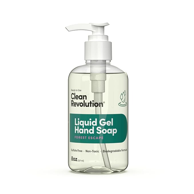 Clean Revolution Liquid Gel Hand Soap, Silky Rich Liquid, Quick Lather by CleanRevolution