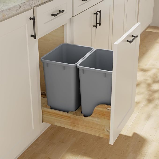 ROOMTEC Lightweight and Durable Slim Trash Can, 35QT Kitchen Trash Can - Image 8