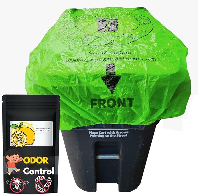 32 Gallon Trash Can Cover Odor Eliminating Bag by TrashSmellBuster