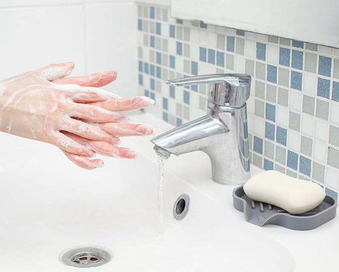 YASMEN 2 Pcs Silicone Soap Dish, Soap Holder - Image 2