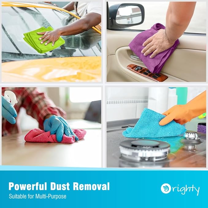 Orighty Microfiber Cleaning Cloth Pack of 12, Microfiber Towels - Image 4