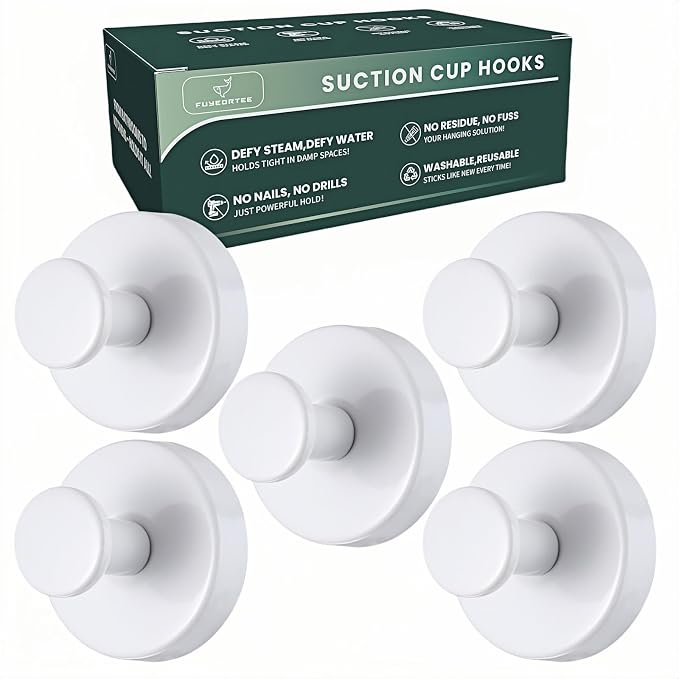 2025 Upgraded Stainless Steel Heavy Duty Suction Cup Hooks by FuyeorTee