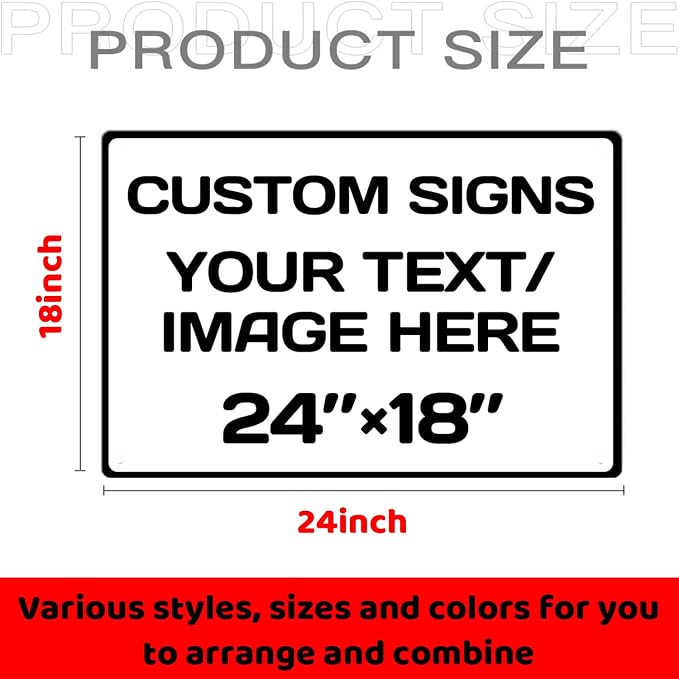 custom sign, Aluminum Weatherproof Metal Sign, Optional reflective, Custom - Image 2