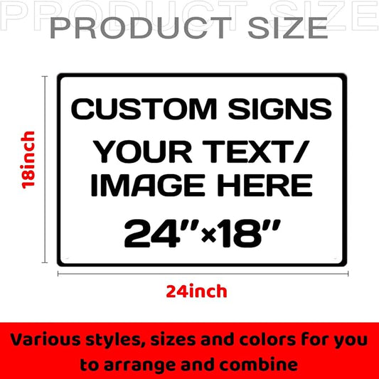 custom sign, Aluminum Weatherproof Metal Sign, Optional reflective, Custom - Image 2