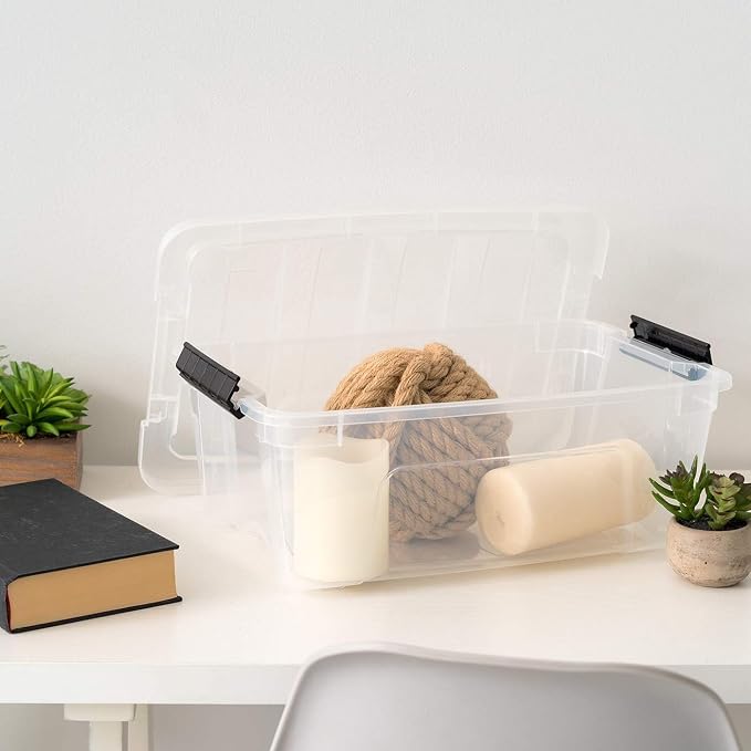 IRIS USA 13 Qt Stackable Plastic Storage Bins - Image 7