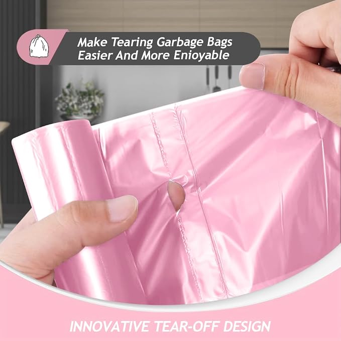 Teivio 2 Gallon 120 Counts Strong Trash Bags Garbage Bags, Bathroom Trash Can - Image 4