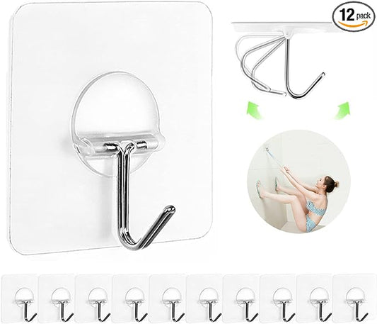 Adhesive Hooks for Hanging Heavy Duty Wall Hooks Self Adhesive Towel Coat Hooks by JINSHUNFA