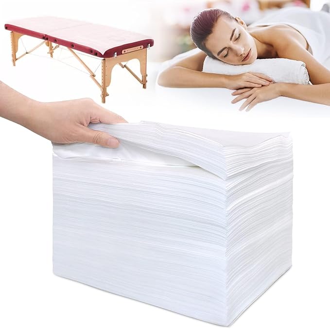 100Pcs Disposable Massage Table Sheets 31.5" x 71" Non-Woven Fabric Bed Covers by SZHZTEL